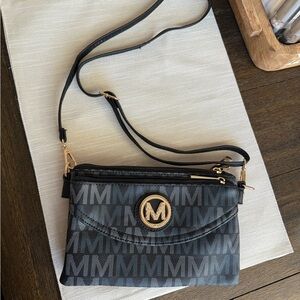 Michael Kors Black and Gold Crossbody Bag